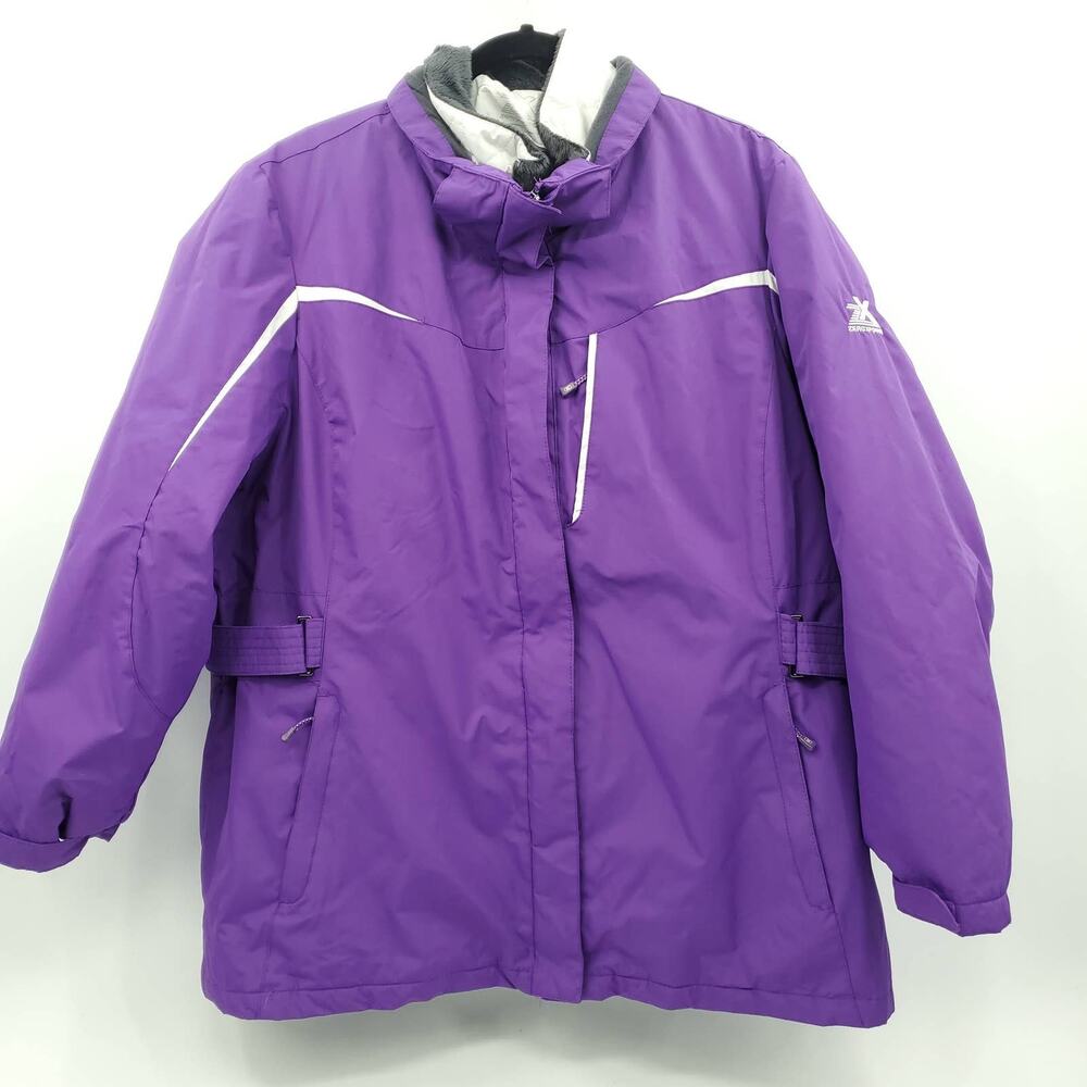 Zero Xposur Women's Purple 4-in-1 All Season Snow Ski Jacket 1X